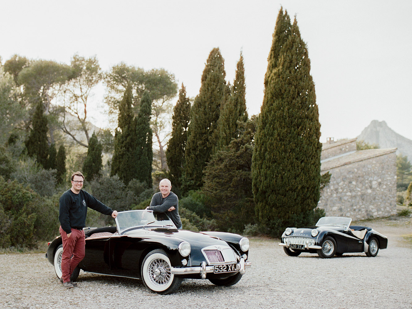 A photo of one of the founders of Provence Classics, who offer Classic Car Rental in the south of France.